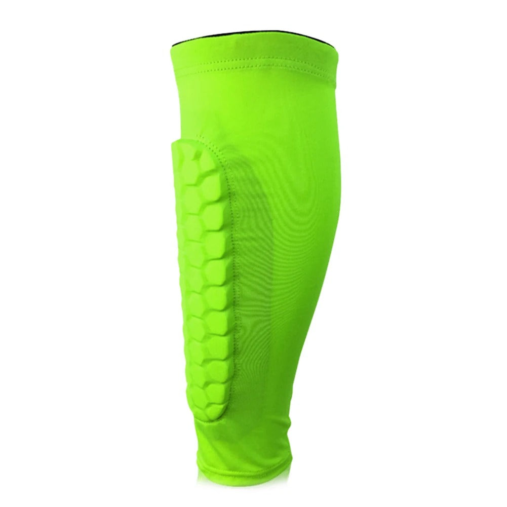 Benskydd med integrerad ankelstrumpa för fotboll | Ultralätt allt-i-ett-skydd | Ergonomisk passform | Andningsbart material | Unisex storlek