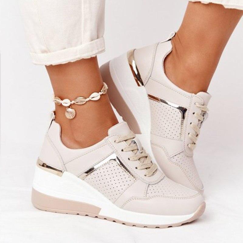 Vita sommarsneakers dam | Lätta och ventilerande skor för kvinnor | Perfekt promenad | EU-stork 36-42 | Bekväma vardagsskor för fritid och resa