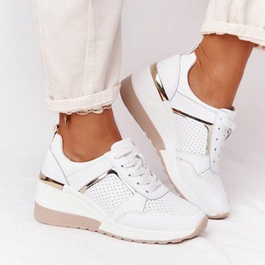 Vita sommarsneakers dam | Lätta och ventilerande skor för kvinnor | Perfekta promenadskor | EU storlek 36-42 | Bekväma vardagsskor för fritid och resa