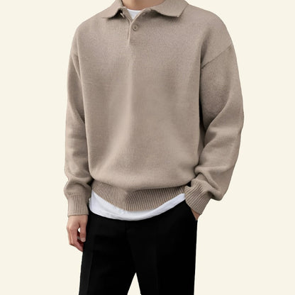 Teun | Løs mode ensfarvet sweater