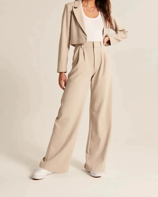 Selma - Elegant vida byxor med hög midja och stiliga detaljer